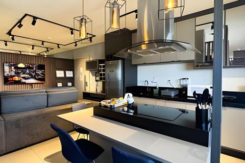 Kuchyň nebo kuchyňský kout v ubytování 23 Andar no Vertigo Premium com Vista Espetacular