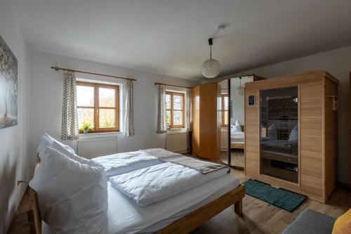 Ένα ή περισσότερα κρεβάτια σε δωμάτιο στο Appartement Panoramablick