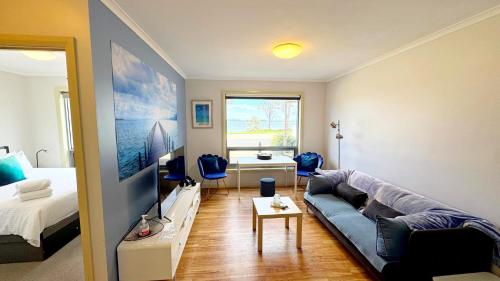 Ένα ή περισσότερα κρεβάτια σε δωμάτιο στο Metung Pearl