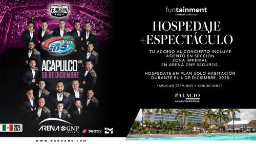 阿卡普尔科Palacio Mundo Imperial Riviera Diamante Acapulco的一张活动传单，上面有一群穿着西装的男士。