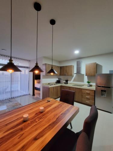 Köök või kööginurk majutusasutuses Malecón a 450M, Alberca, Ideal para Carnaval