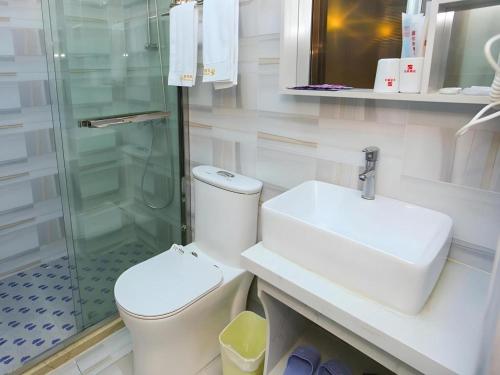 Koupelna v ubytování Shell Hotel Jiangsu Kunshan Lujia Town Youyi Road