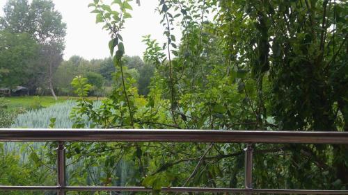 a view of a river from a balcony at Eren Villa in Sapanca