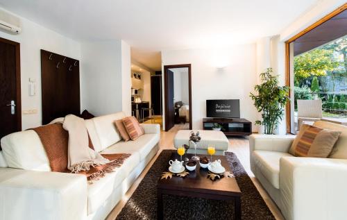 Μια τηλεόραση ή/και κέντρο ψυχαγωγίας στο Apartamentai Tylios pušys