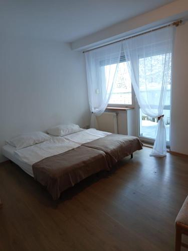 En eller flere senge i et værelse på Willa Górskie Zacisze