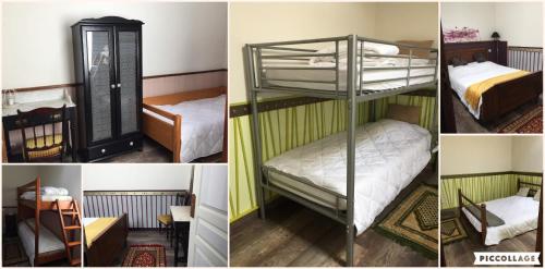 En eller flere senge i et værelse på gites les rainettes