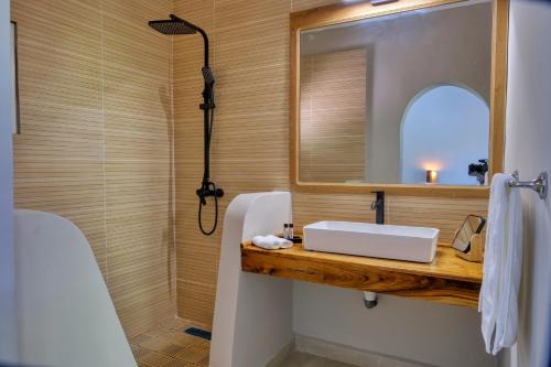 Koupelna v ubytování Sakatia Passions