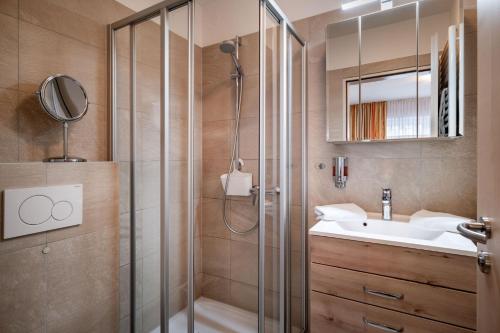 Koupelna v ubytování Frühstückspension Lavendel