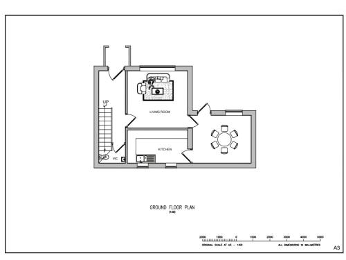 a floor plan of a house at Tynffordd Fawr in Penrhyndeudreath