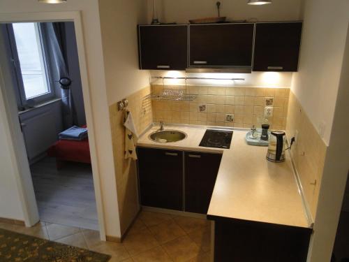 Nhà bếp/bếp nhỏ tại Apartament Perełka Zielone Tarasy Kołobrzeg