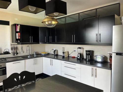 Η κουζίνα ή μικρή κουζίνα στο Fabulous Italian villa with panoramic sea view