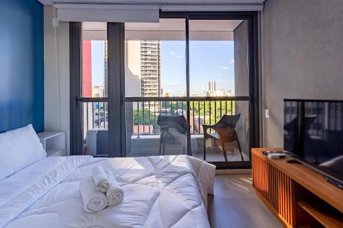 Postel nebo postele na pokoji v ubytování Yume Maceió By You