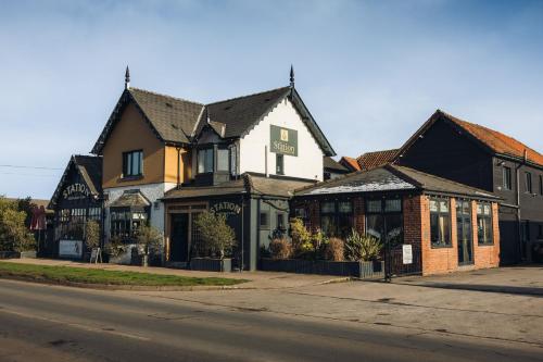 a building on the side of a street at The Station Restaurant & Bar in Doncaster