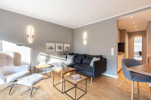 Χώρος καθιστικού στο Ferienwohnung Deck7