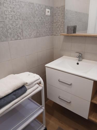 Koupelna v ubytování vacances au soleil