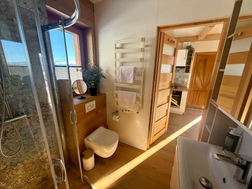 Koupelna v ubytování Domki w Białce pod Kotelnicą