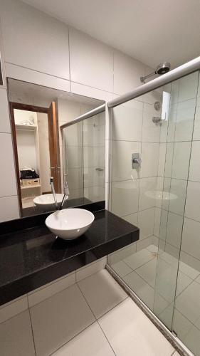 Koupelna v ubytování Flat Iloa Resort Barra de São Miguel AL