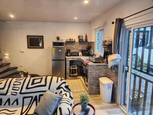 Η κουζίνα ή μικρή κουζίνα στο Cozy Guesthouse with Bathtub in Alto Boquete