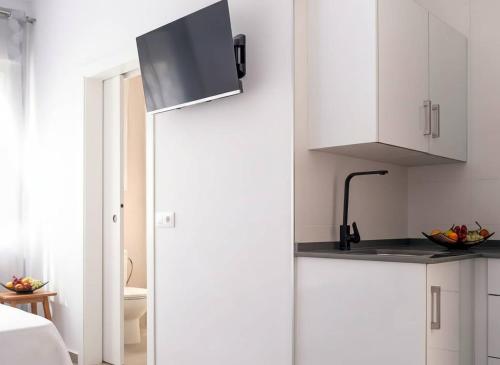 Køkken eller tekøkken på Estudio cerca de la playa y del centro