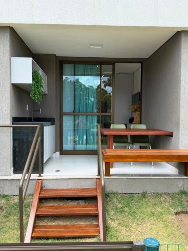 Balkon lub taras w obiekcie Beach Class Summer Slin Térreo Garden