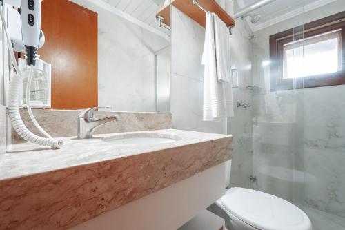 Koupelna v ubytování Hotel Bertoluci