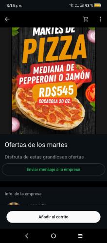 CaleroにあるVista Colonial, en el Residencial Riviera Colonialの携帯電話でのピザのプロモーションのウェブサイト