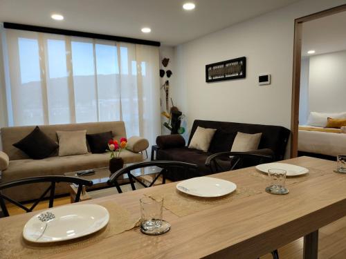 Khu vực ghế ngồi tại Apartamento Arama Central