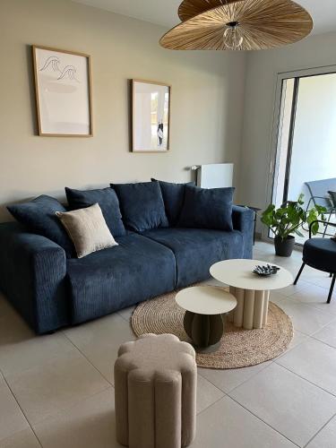 Χώρος καθιστικού στο Cocon 2 chambres proximité plage