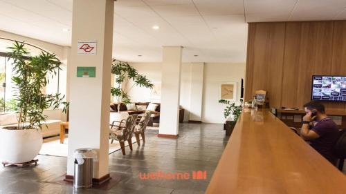 Et tv og/eller underholdning på Apartamento Serra Negra Proximo ao Parque Represa