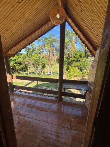 Balkón nebo terasa v ubytování Chalé Coração da Zilda