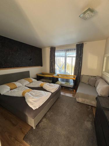 Ένα ή περισσότερα κρεβάτια σε δωμάτιο στο Apartmán NAVRCHU