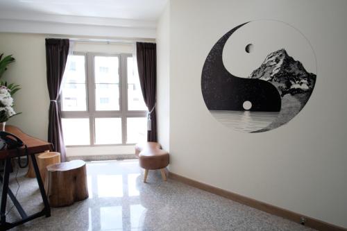 Χώρος καθιστικού στο Cha Li's Family Hotel&Hostel