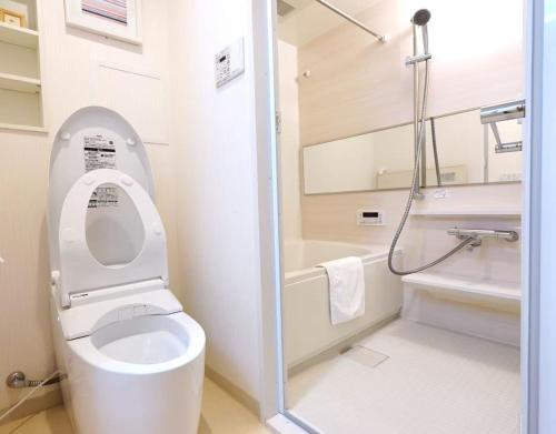 Vannituba majutusasutuses 中央公馆 Central Mansions 地下鉄谷町六丁目徒步1分心斎橋駅天王寺駅まで電車1本