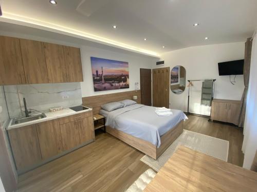 Postel nebo postele na pokoji v ubytování M Corner