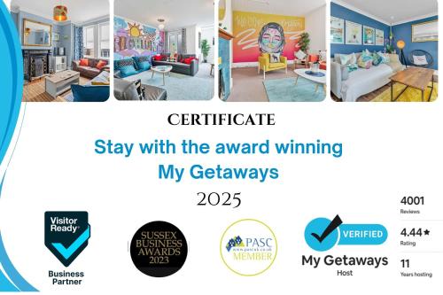 Certifikát, hodnocení, plakát nebo jiný dokument vystavený v ubytování Churchill Country Retreat By My Getaways