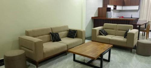 Posezení v ubytování Backpackers Lodge