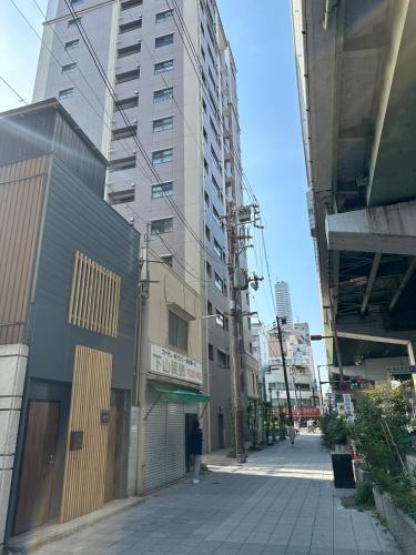 Spacious 38 square meter Suite with Separate Living Room and Bedroom, 2 Double Beds, JR and Osaka Metro Access