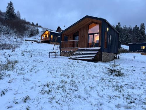 Chill&Heal, Либохора - будинки в горах, відпочинок в Карпатах, чан v zimě