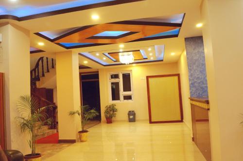 The lobby or reception area at Hotel Bagmati