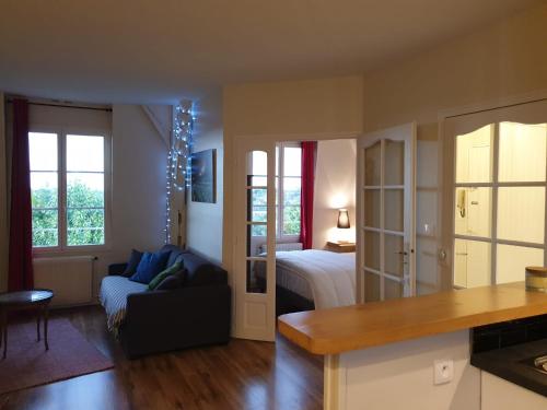 Ένα ή περισσότερα κρεβάτια σε δωμάτιο στο Couvent Providence