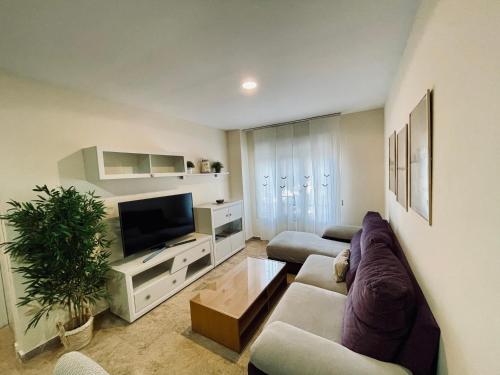 Μια τηλεόραση ή/και κέντρο ψυχαγωγίας στο Apartamento La Porteña, 200 ms de playa Victoria