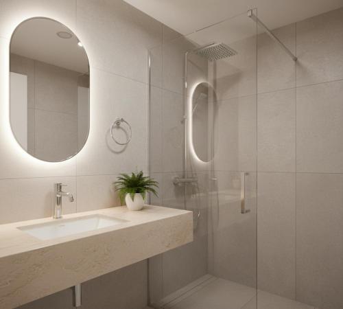 Phòng tắm tại Siera Luxury Hotel