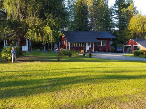 Κήπος έξω από το Stuga Lucy i Hassela -naturupplevelser