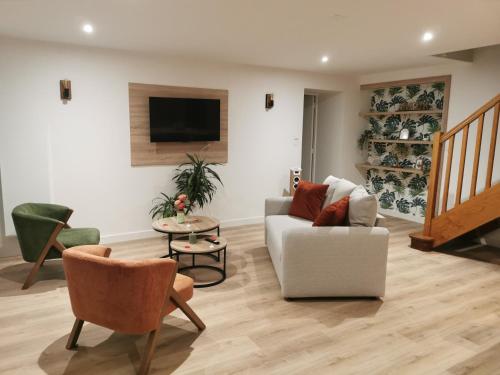 Istumisnurk majutusasutuses Domaine du Vieux Porche