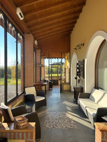 Een zitgedeelte bij Agriturismo La Boschina