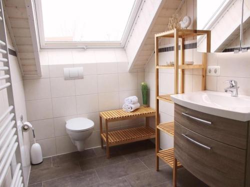 Koupelna v ubytování skandinavisches Ferienhaus in Mirow