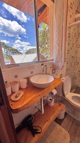 Ванная комната в Encanto das Araucárias II