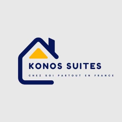 勒布伊Konos Suites Apartment in Puy-En-Velay的房地产公司的标志