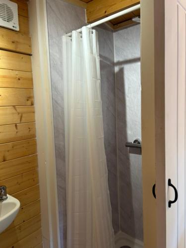 Koupelna v ubytování double bed short stay cabin