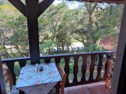 Balkón nebo terasa v ubytování Pousada Alpenblumen